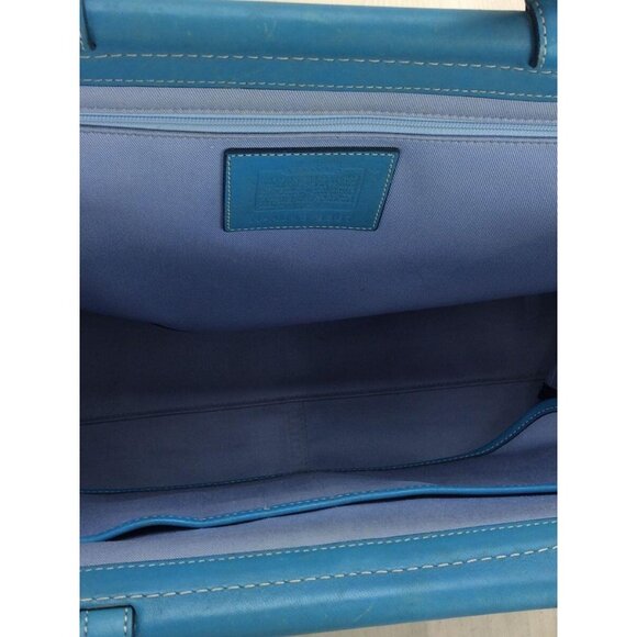 COACH RARE 2004 Limited Edition Soho Dowel Top Leather Satchel Light Blue & blue - Picture 9 of 11